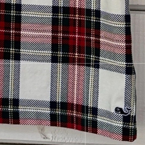 Vineyard Vines Jolly Plaid Greenwich Flutter Sheath Dress Large Size 14 - Picture 2 of 3